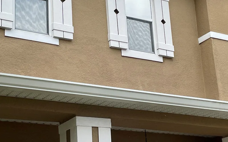 The same wall, repaired and repainted